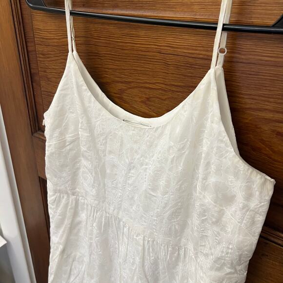 Club Monaco Tiered Travellers Maxi Dress Size 0 White Women's Light - Picture 11 of 16